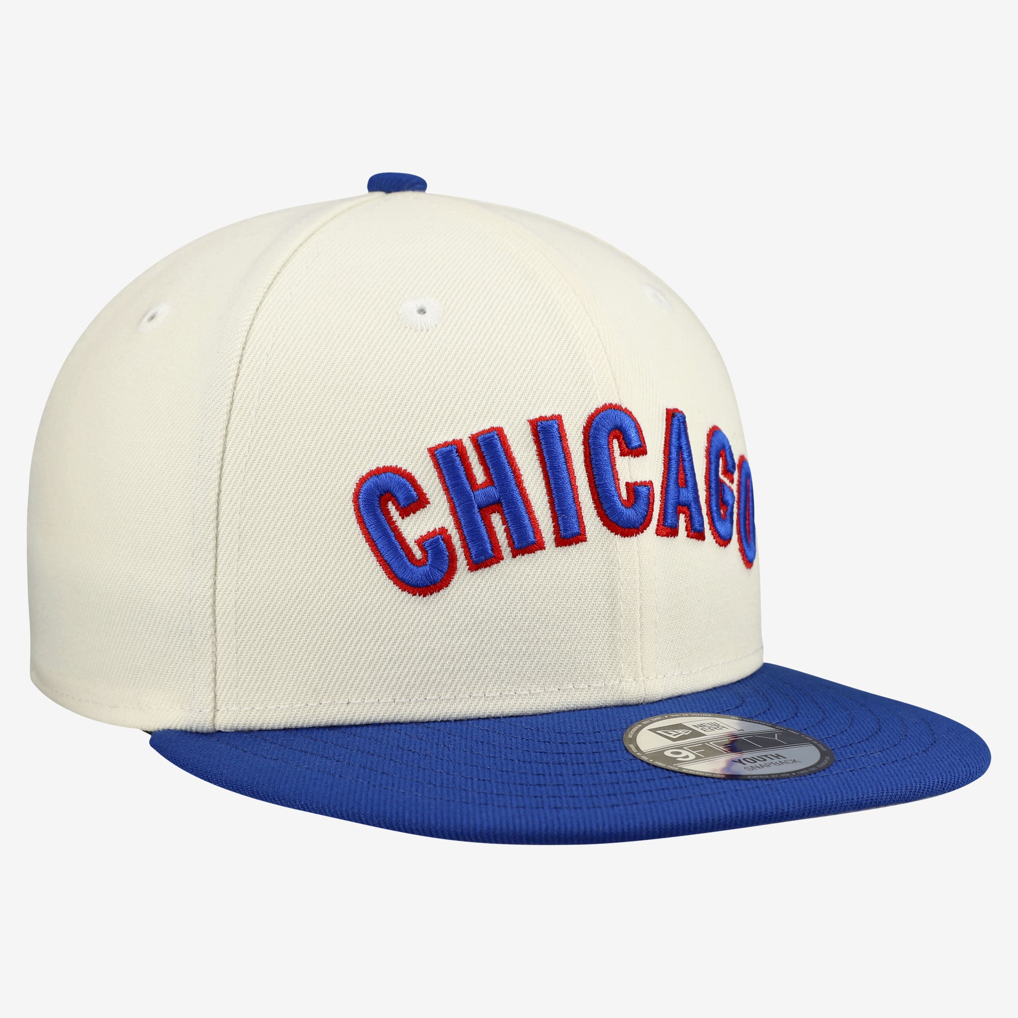 Youth New Era White Chicago Cubs Two-Tone 9FIFTY Snapback Hat