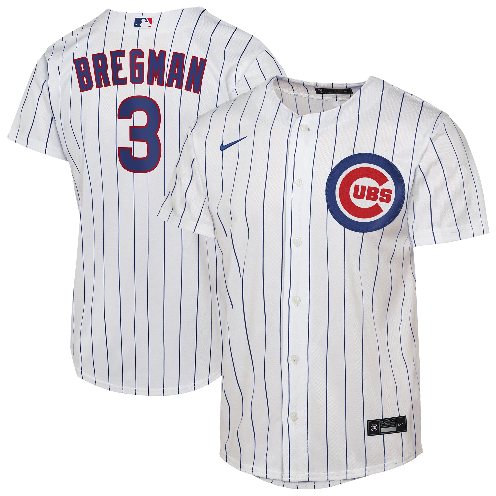 Maillot réplique domicile Nike Alex Bregman blanc des Cubs de Chicago pour jeunes