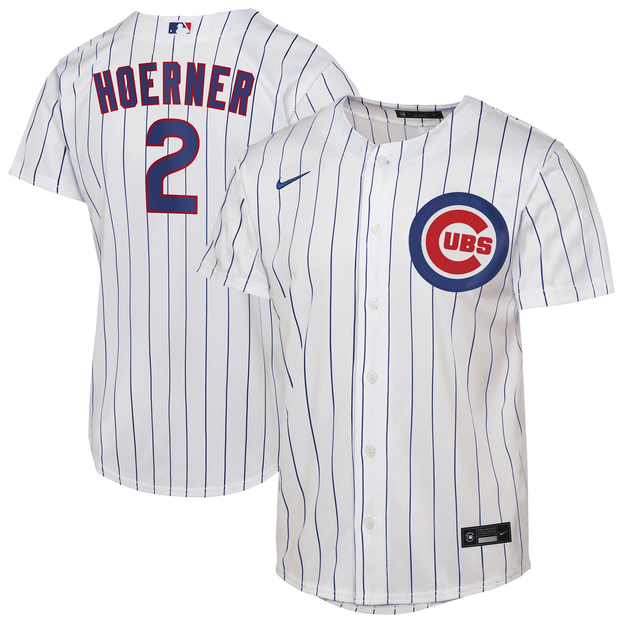 Maillot réplique domicile Nike Nico Hoerner blanc des Cubs de Chicago pour jeunes