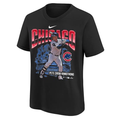 Pete Crow-Armstrong Chicago Cubs Nike Youth Oversized Player T-Shirt - Black
