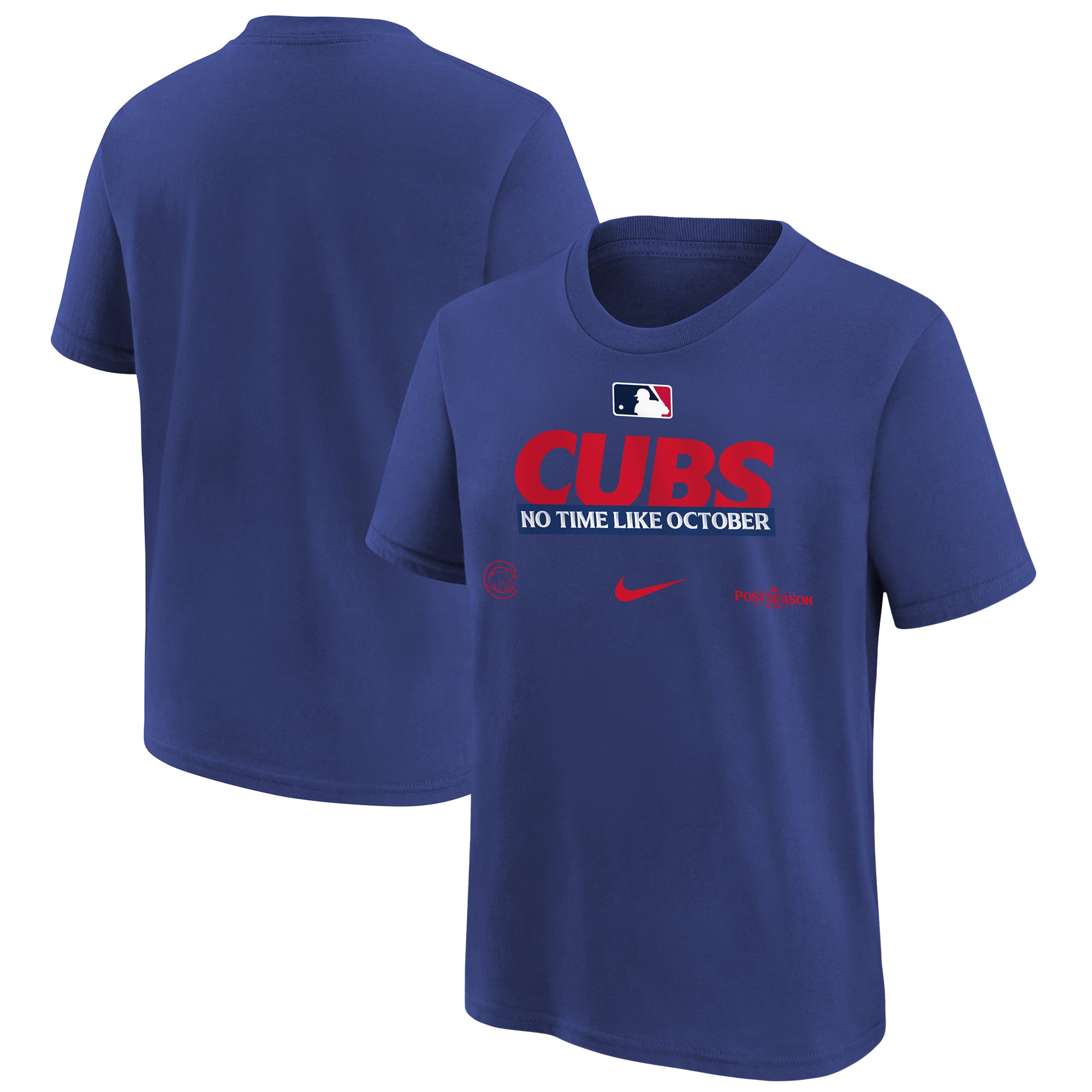 T-shirt authentique Nike Royal Chicago Cubs 2026 MLB Postseason pour jeunes