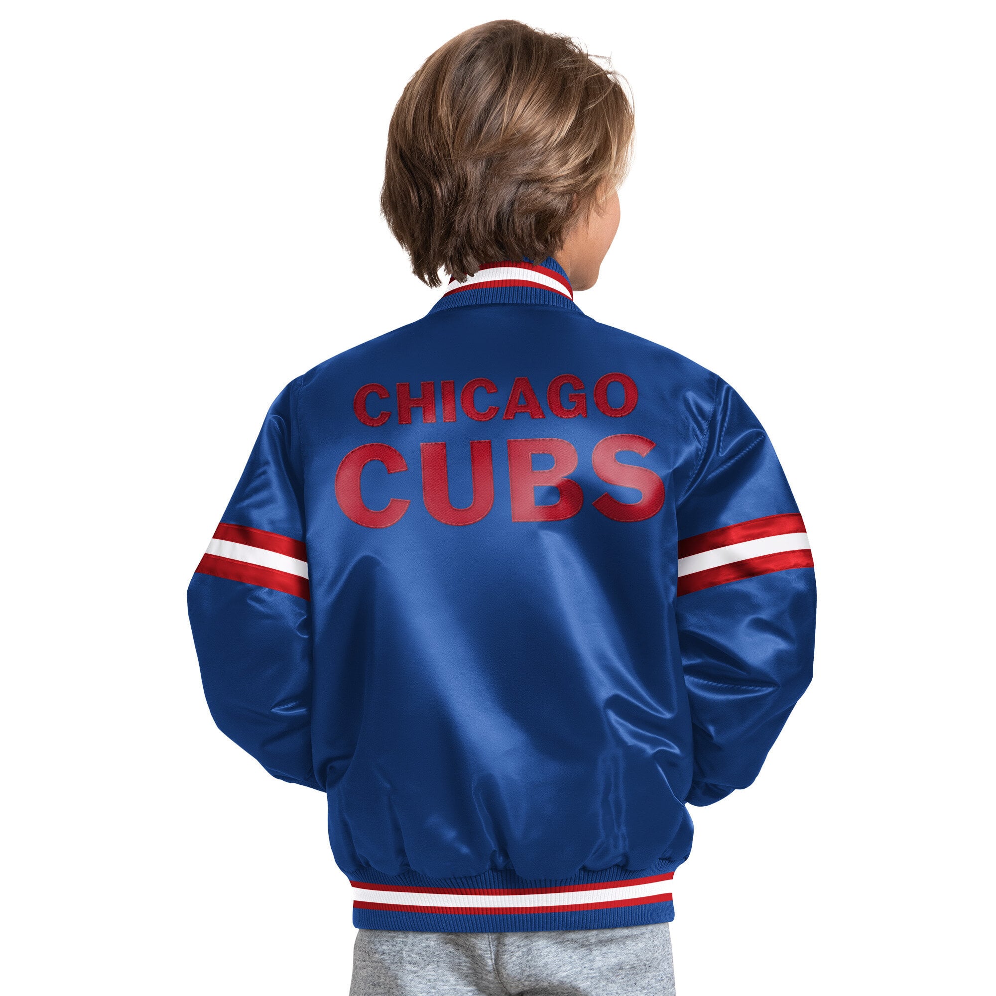 Veste Youth Starter Royal Chicago Cubs Courtside Jr. Varsity à boutons-pression