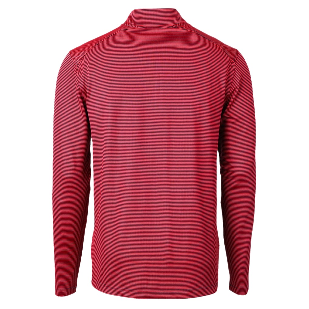 Red Coding Language Men's Chicago Fire Cutter & Buck Red Virtue Eco Pique Micro Stripe ...