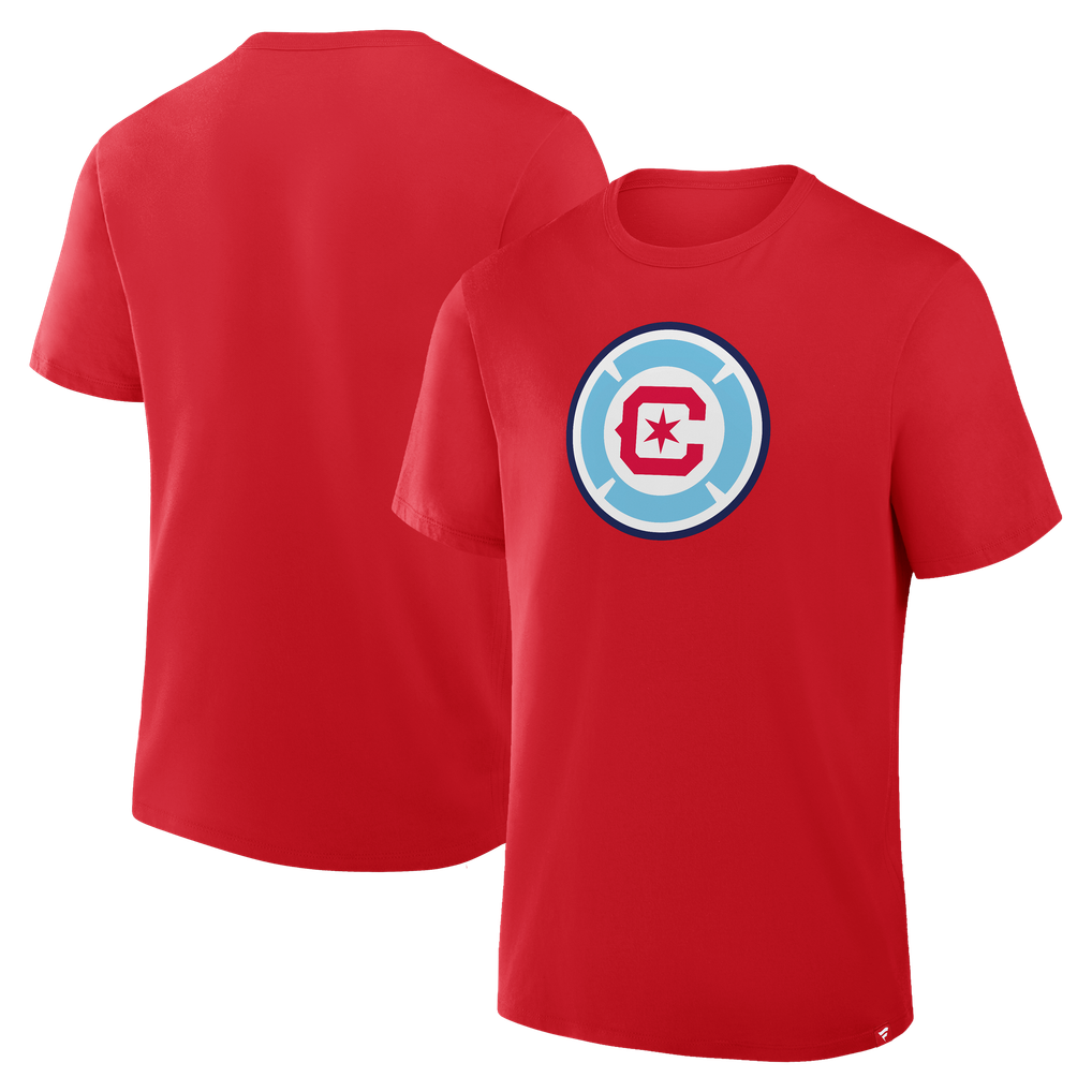 Finotics Chicago Fire Fanatics Logo T-Shirt - Red