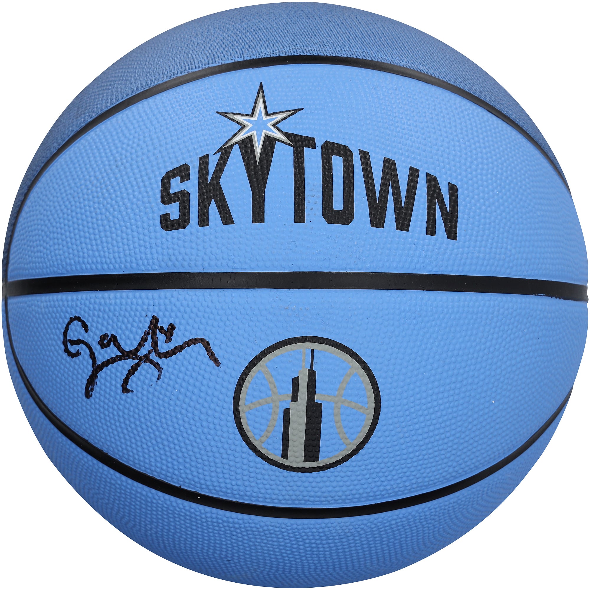 Ballon de basket-ball Wilson Rebel Edition 2026 autographié par Gabriela Jaquez, des Chicago Sky.