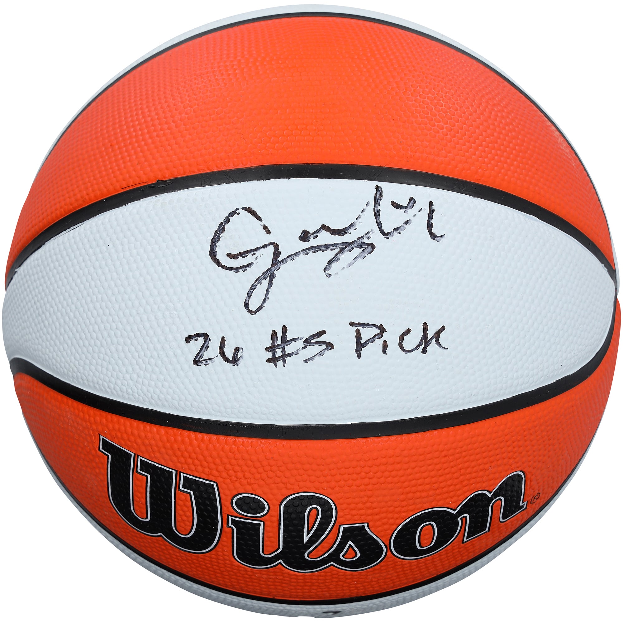 Ballon de basket-ball Wilson intérieur/extérieur autographié par Gabriela Jaquez des Chicago Sky avec inscription « 26 #5 Pick »