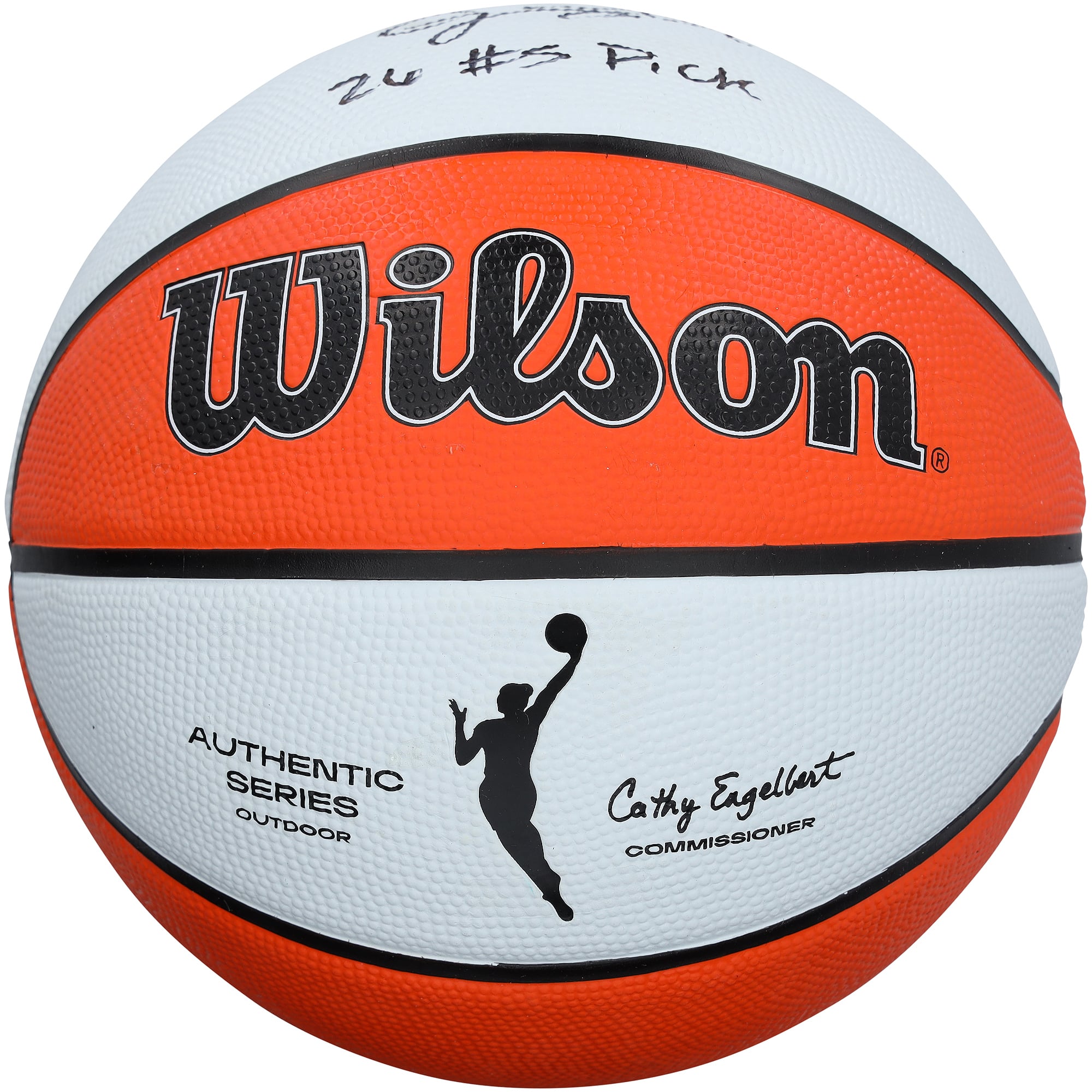 Ballon de basket-ball Wilson intérieur/extérieur autographié par Gabriela Jaquez des Chicago Sky avec inscription « 26 #5 Pick »