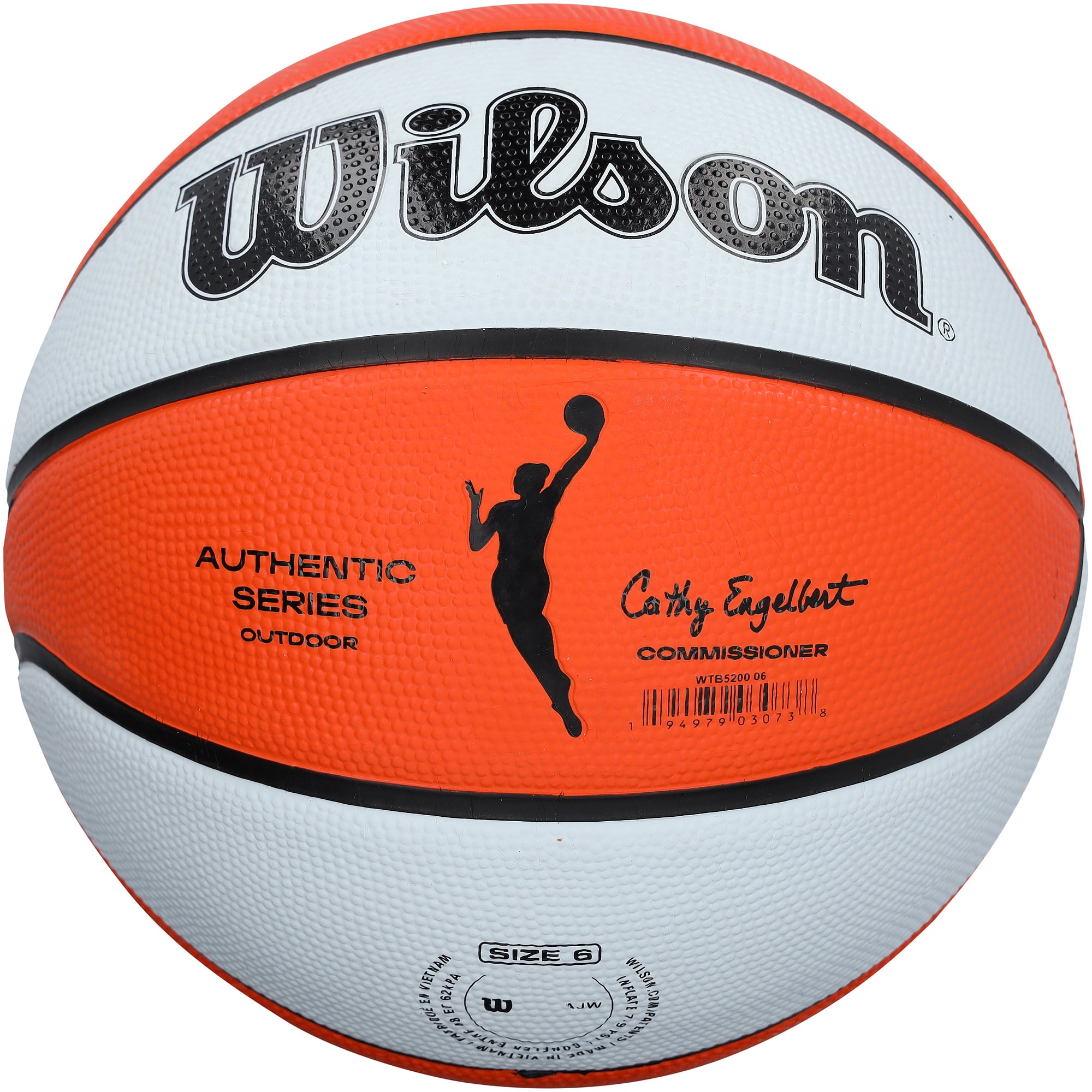 Ballon de basket-ball Wilson intérieur/extérieur autographié par Gabriela Jaquez des Chicago Sky avec inscription « 26 #5 Pick »
