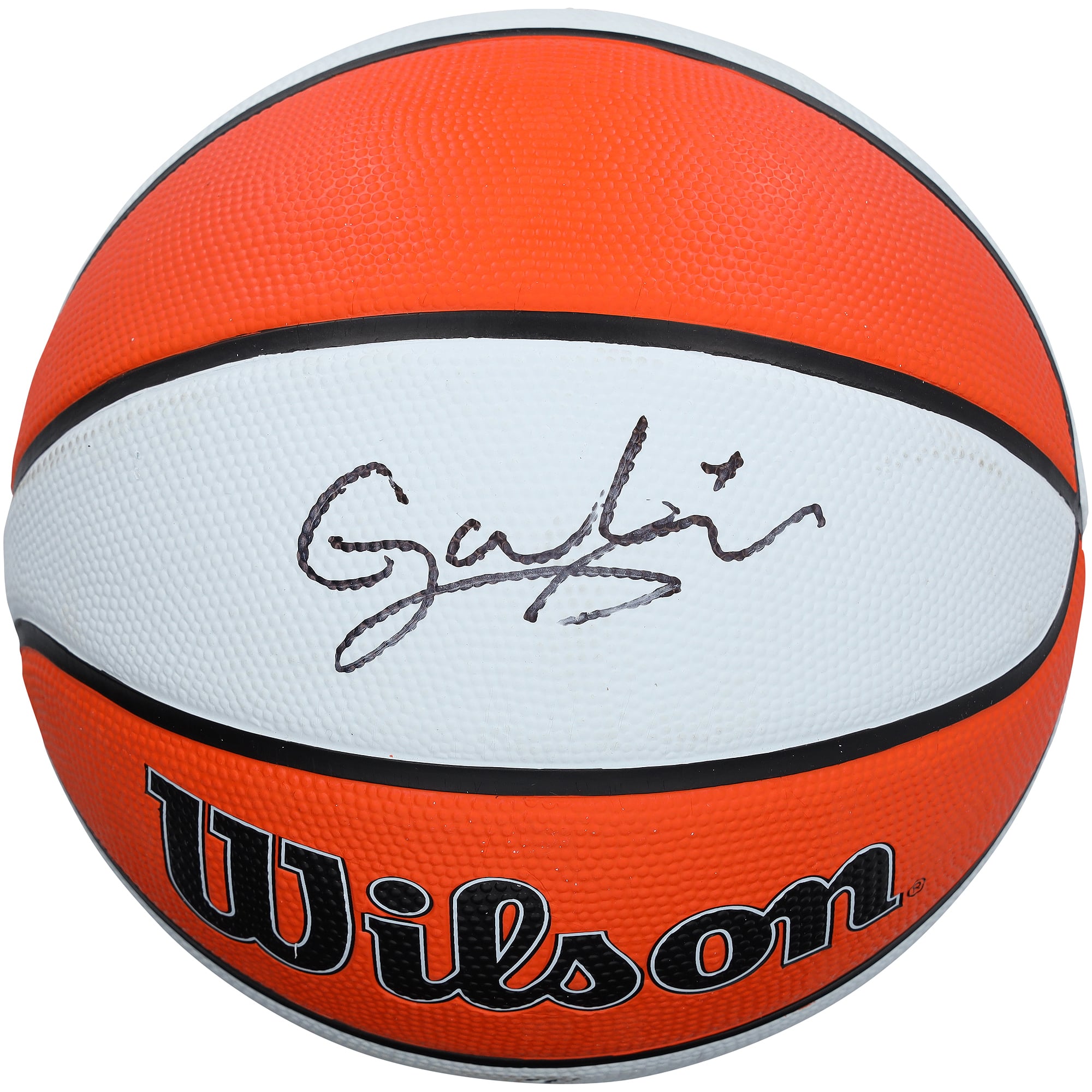 Ballon de basket-ball Wilson Outdoor autographié par Gabriela Jaquez des Chicago Sky