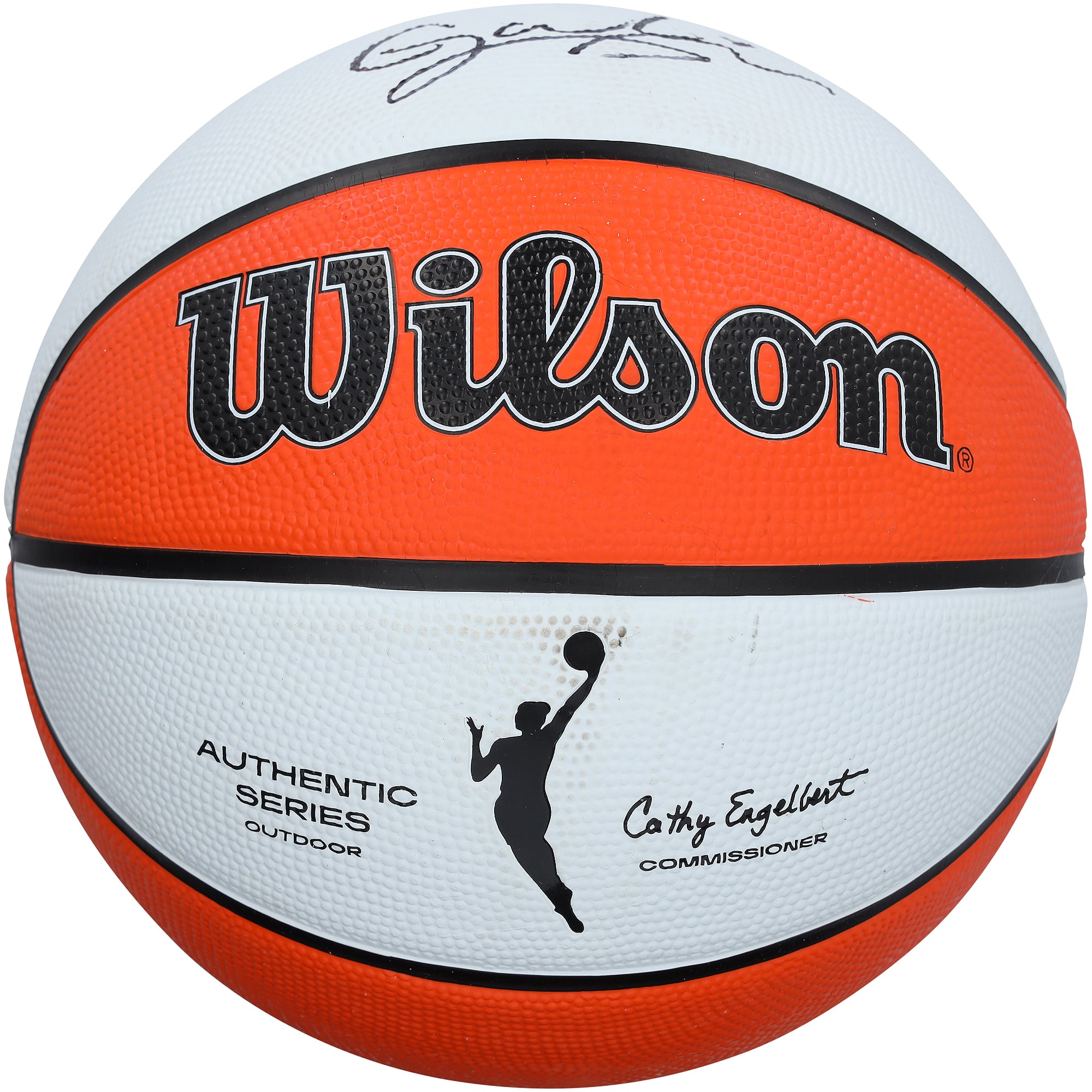 Ballon de basket-ball Wilson Outdoor autographié par Gabriela Jaquez des Chicago Sky