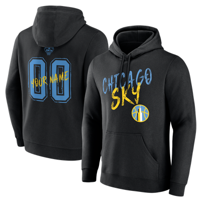 Chicago Sky Hustle Personalized Name & Number Hoodie - Black