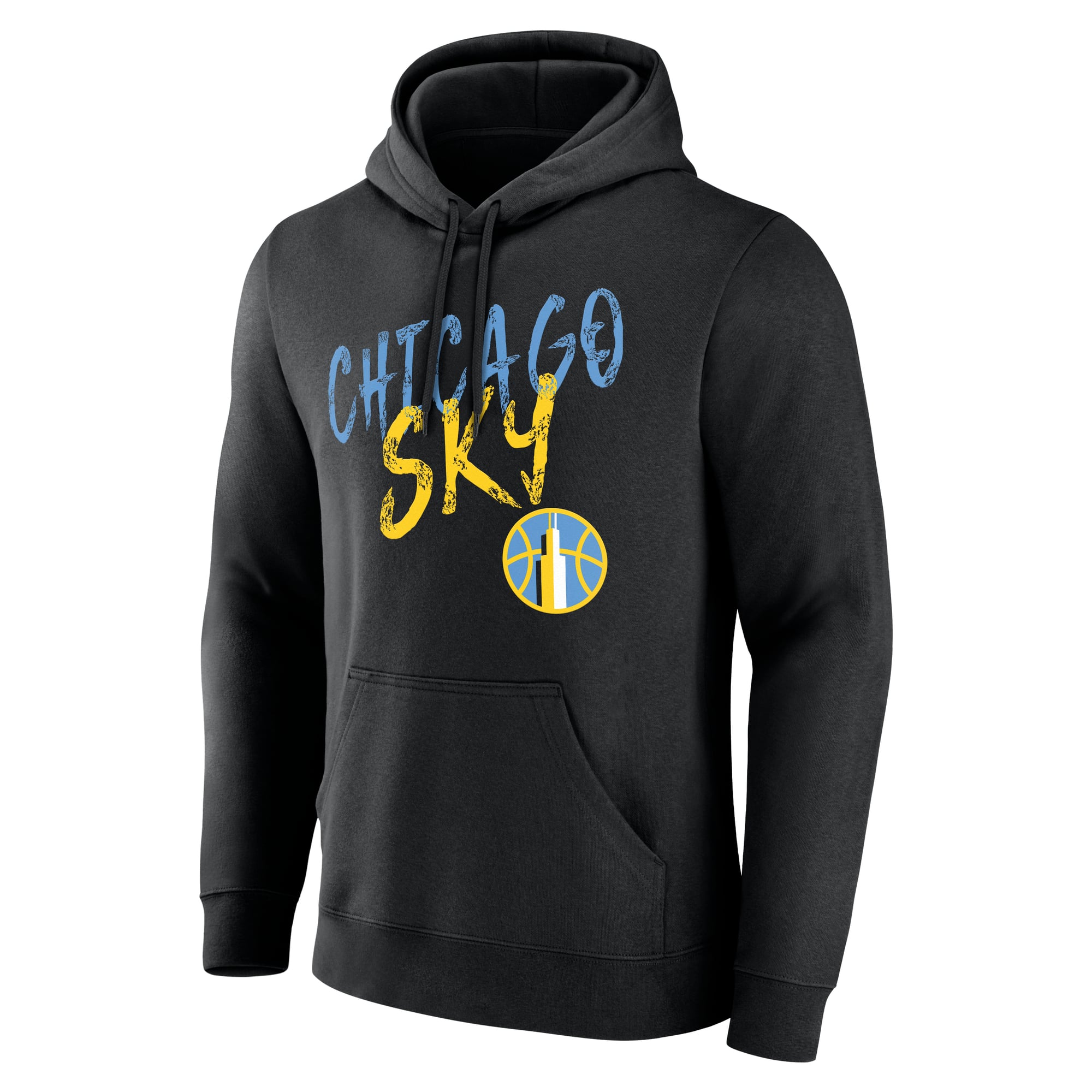 Sweat à capuche noir pour homme Chicago Sky Hustle personnalisé avec nom et numéro