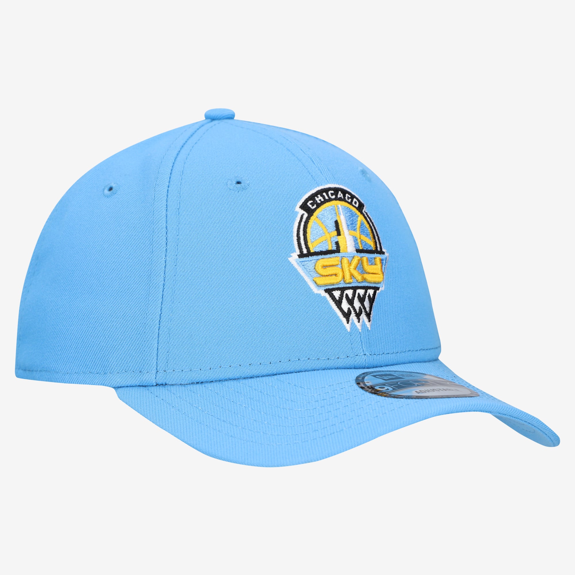 Men's New Era Sky Blue Chicago Sky Team 9FORTY Adjustable Hat