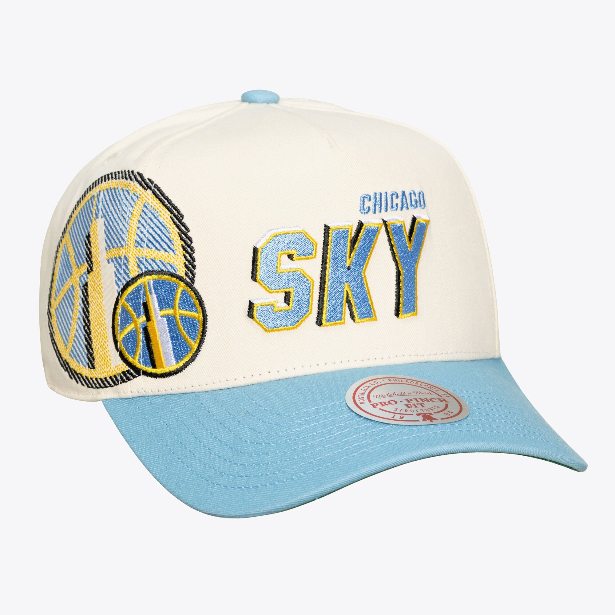 Unisex Mitchell & Ness Cream Chicago Sky Big Time Pro Crown Snapback Hat