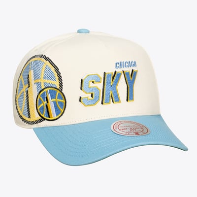 Chicago Sky Mitchell & Ness Unisex Big Time Pro Crown Snapback Hat - Cream