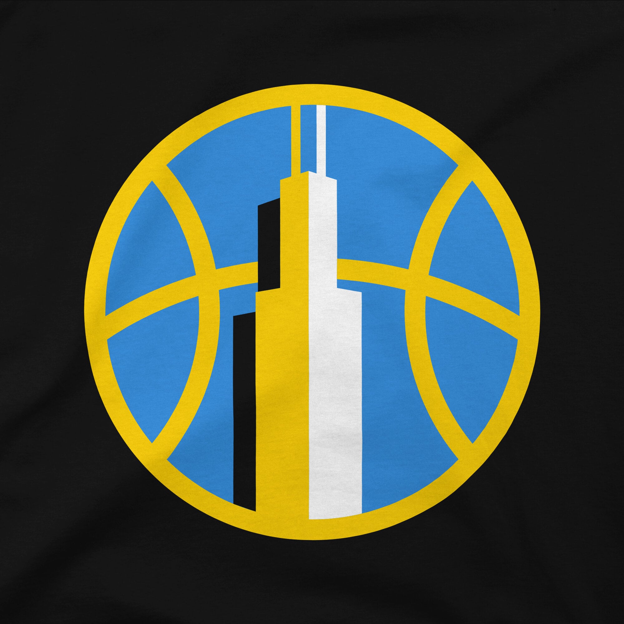 T-shirt unisexe Stadium Essentials noir Chicago Sky Origins avec logo couleur