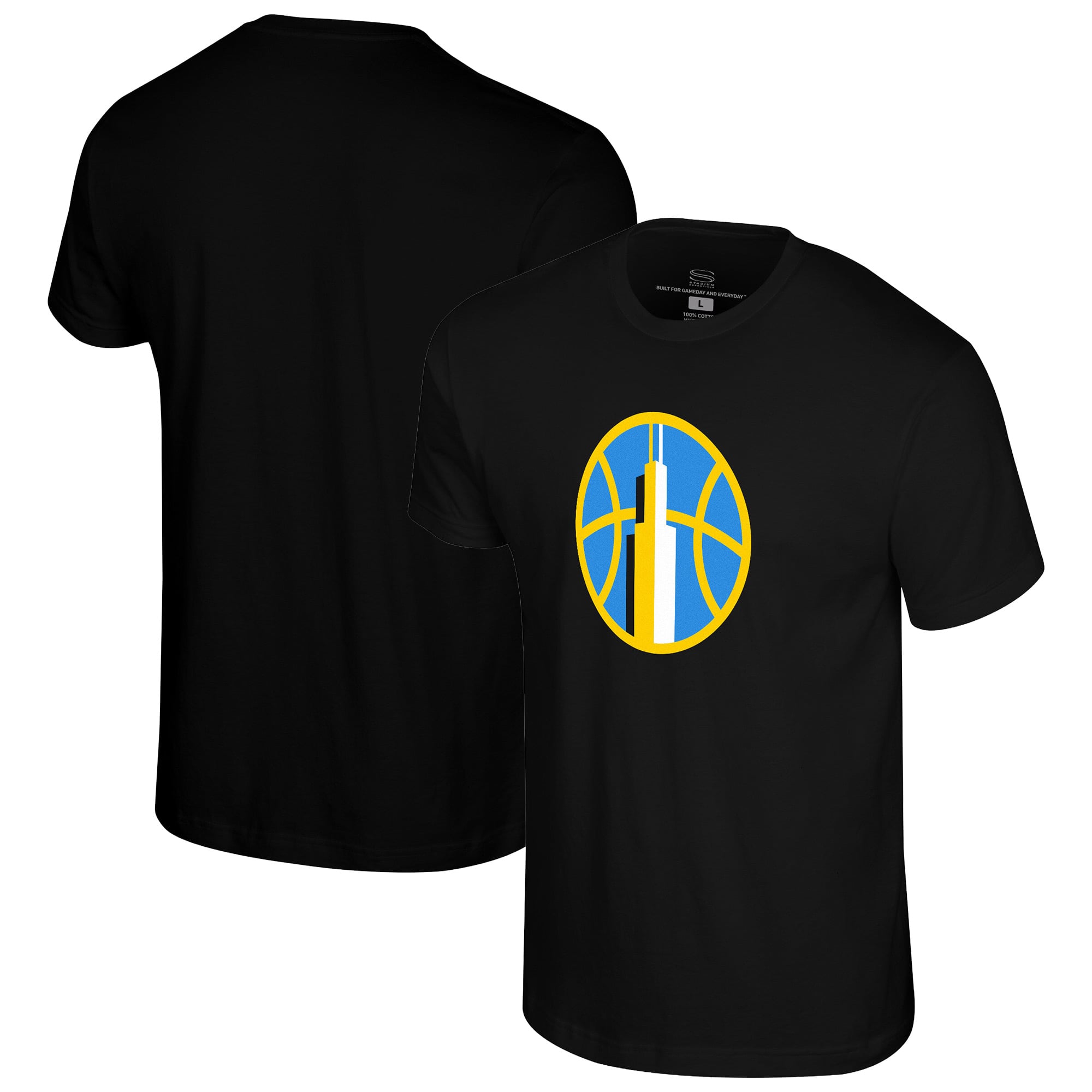 Unisex Stadium Essentials Black Chicago Sky Origins Color Logo T-Shirt