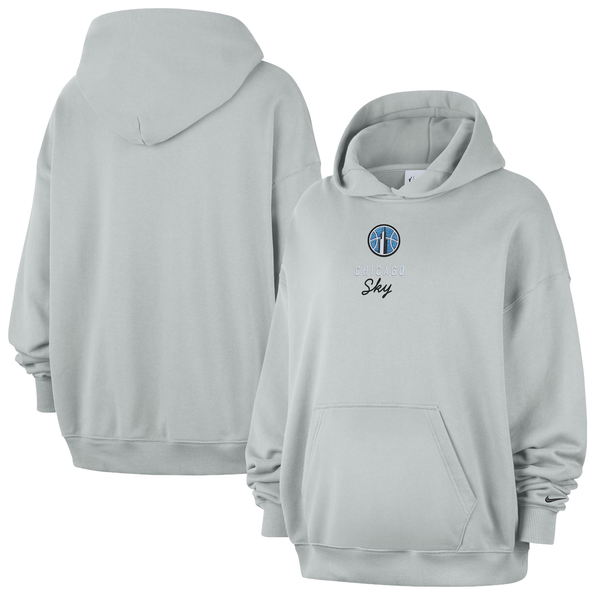 Sweat à capuche Nike Studio Fleece gris Chicago Sky pour femme