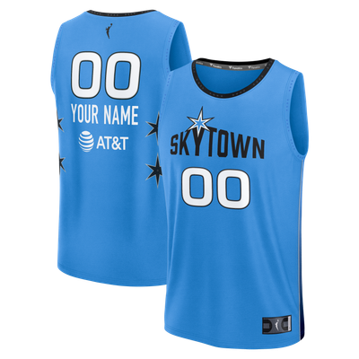 Chicago Sky Fanatics Youth Fast Break Custom Jersey - Rebel Edition - Sky Blue