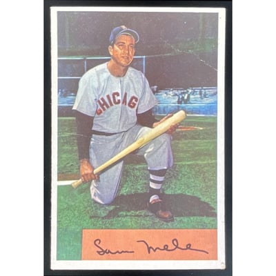 1954 Bowman #22a Sam Mele