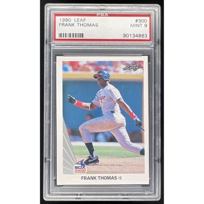 1990 Leaf #300 Frank Thomas UER RC PSA 9