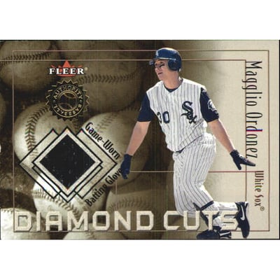 2001 Fleer Authority Diamond Cuts Memorabilia #66 Magglio Ordonez Btg Glv/200