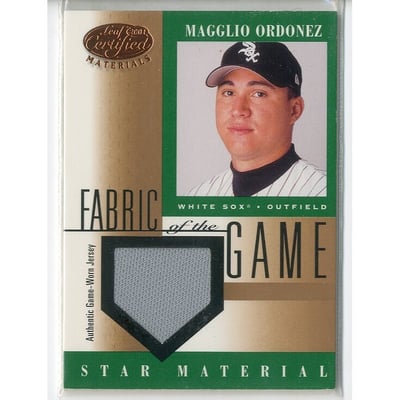 2001 Leaf Certified Materials Fabric of the Game #72BA Magglio Ordonez