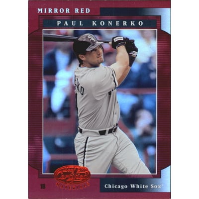 2001 Leaf Certified Materials Mirror Red #92 Paul Konerko