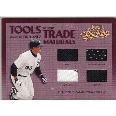2002 Absolute Memorabilia Tools of the Trade Materials #TT93 Magglio Ordonez Quad