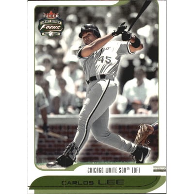 2002 Fleer Focus JE Jersey Parallel #188 Carlos Lee/45