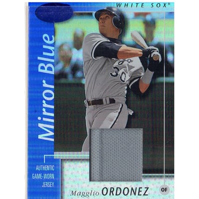 2002 Leaf Certified Mirror Blue #7 Magglio Ordonez Jsy