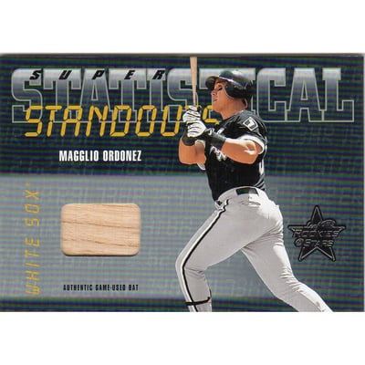 2002 Leaf Rookies and Stars Statistical Standouts Materials Super #SS13 Magglio Ordonez Bat