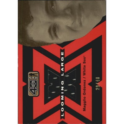 2002 Upper Deck 40-Man Looming Large Jerseys Gold #LMO Magglio Ordonez