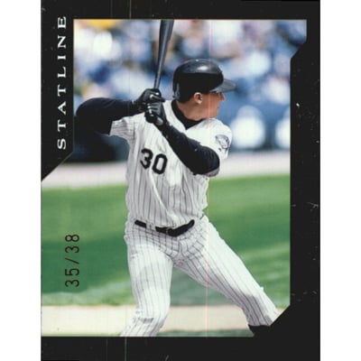 2003 Donruss Team Heroes Stat Line #123 Magglio Ordonez/38