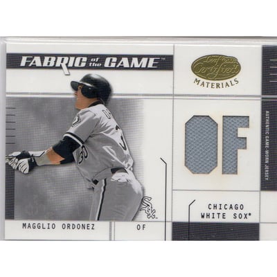 2003 Leaf Certified Materials Fabric of the Game #107PS Magglio Ordonez PS/50