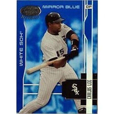 2003 Leaf Certified Materials Mirror Blue #41 Carlos Lee