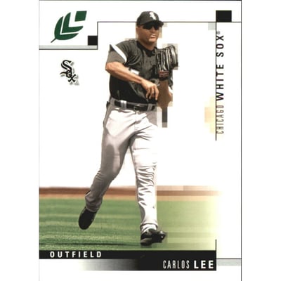 2003 Leaf Green #28 Carlos Lee