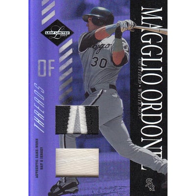 2003 Leaf Limited Threads Double Prime #60 M.Ordonez A Hat-Jsy/10