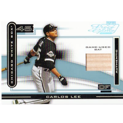 2003 Playoff Piece of the Game Platinum #POG22 Carlos Lee Bat