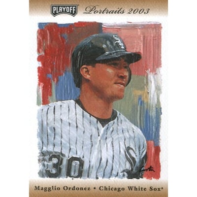 2003 Playoff Portraits Materials Bronze #69B Magglio Ordonez Jsy/50