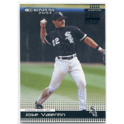 2004 Donruss Press Proofs Black #104 Jose Valentin