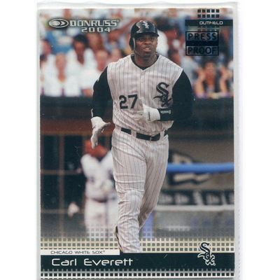 2004 Donruss Press Proofs Black #197 Carl Everett