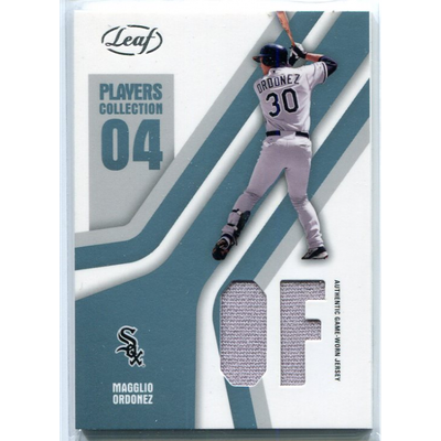 2004 Leaf Players Collection Jersey Platinum #54 Magglio Ordonez Road