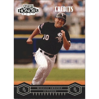 2004 Playoff Honors Credits Silver #55 Magglio Ordonez