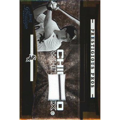2005 Playoff Prestige Prestigious Pros Material Jersey Gold #PP60 Magglio Ordonez/25