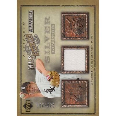 2006 Artifacts MLB Game-Used Apparel Silver Limited #GA Jon Garland Jsy/250