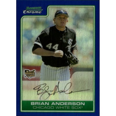 2006 Bowman Chrome Draft Blue Refractors #7 Brian Anderson