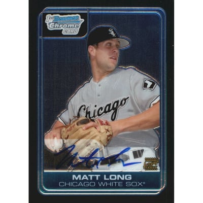 2006 Bowman Chrome Draft Draft Picks #83 Matt Long AU