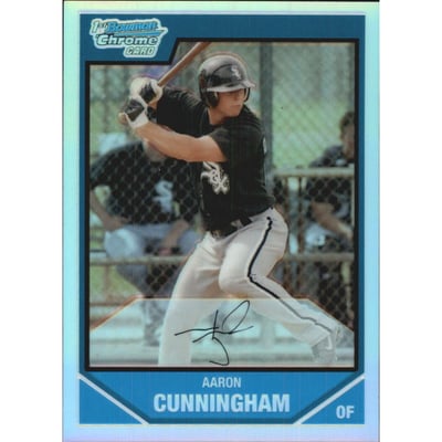 2007 Bowman Chrome Prospects Refractors #BC21 Aaron Cunningham