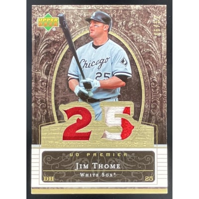 2007 Upper Deck Premier Patches Dual Gold #JT2 Jim Thome /52